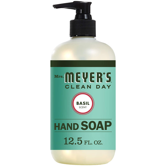 MRS. MEYER'S CLEAN DAY Hand Soap, Made with Essential Oils, Biodegradable Formula, Basil, 12.5 fl. oz - Pack of 3 Beauty & Personal Care Mrs. MEYER'S