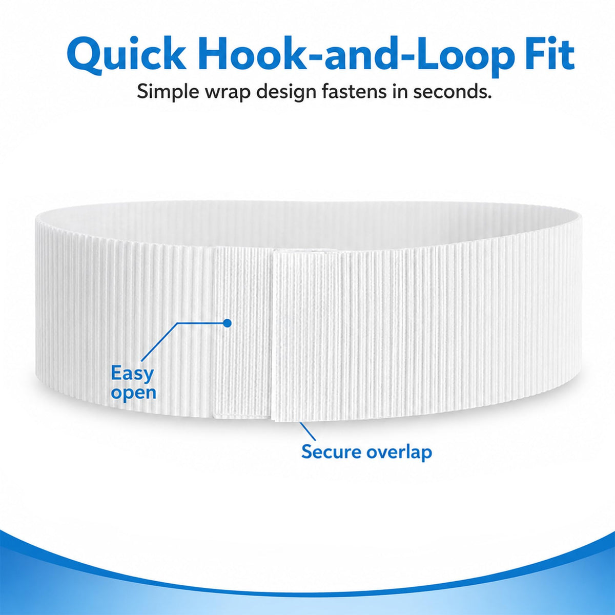 ForPro Disposable Headbands, 100ct, 2.5" Adjustable Hair Band, White