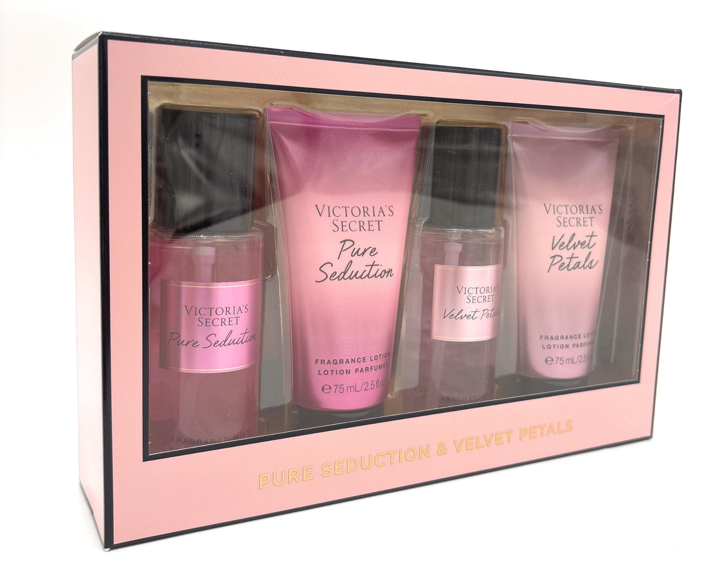 Victoria's Secret 4pc Gift set: Pure Seduction & Velvet Petals Mist, Lotion each 2.5 fl oz Limited Edition Beauty & Personal Care Victoria's Secret