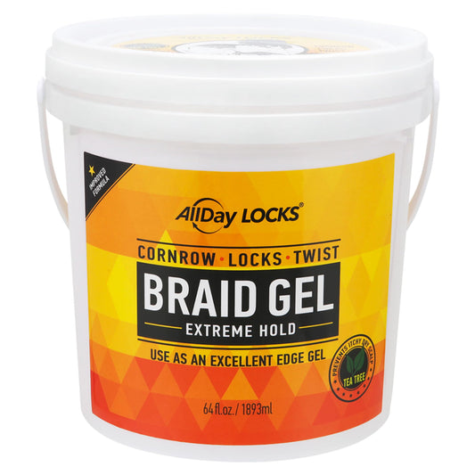 AllDay Locks Braid Gel Extreme Hold - Braiding Gel for Cornrows, Locks, & Twisting, Moisturizing Edge Control for Women and Men, Natural Formula Beauty & Personal Care AllDay Locks