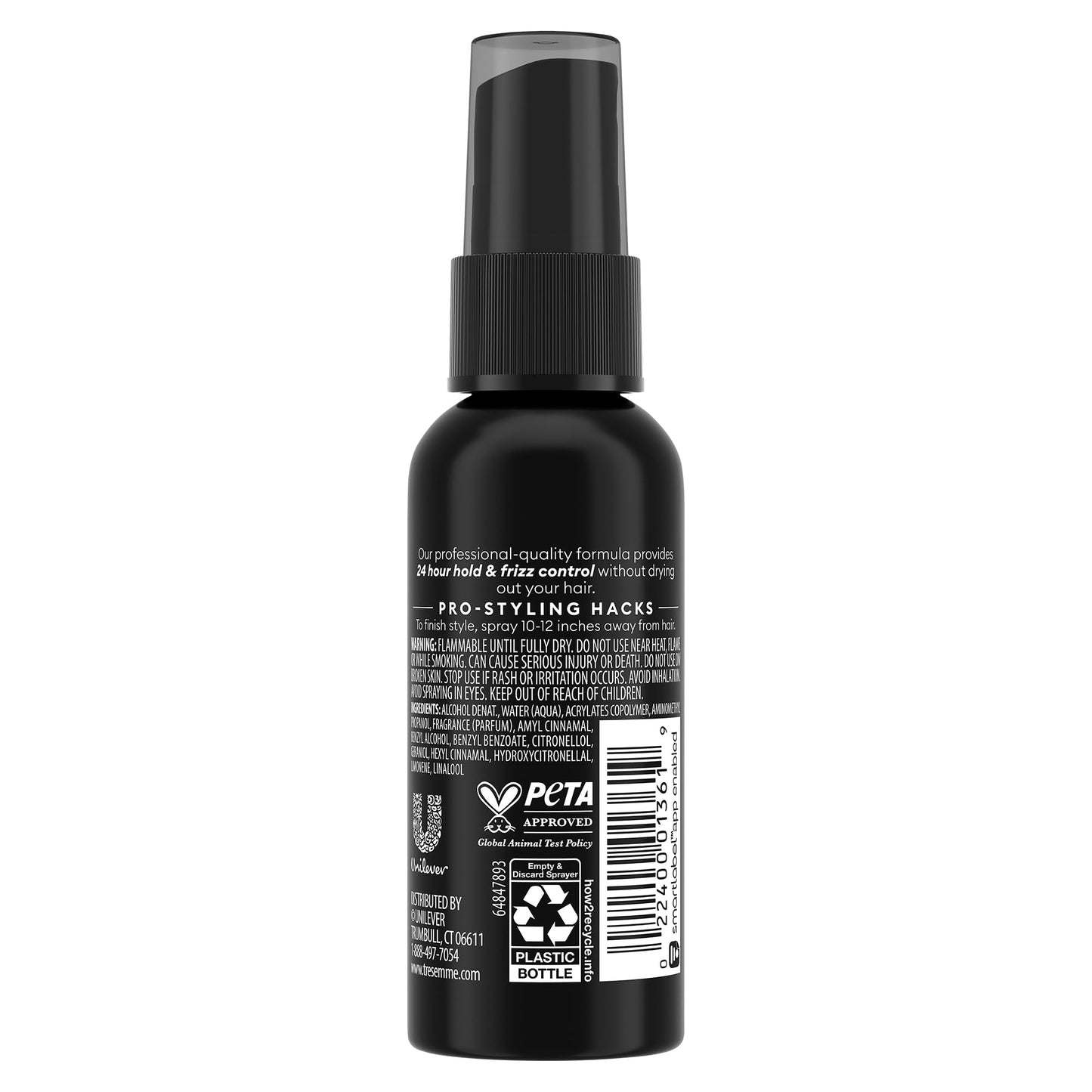 TRESemmé Travel Hairspray, Extra Hold, 6-Pack - Non-Aerosol Hair Spray for Layering, Anti-Humidity, Anti-Frizz Hair Products, 2 Oz Ea Beauty & Personal Care TRESemmé