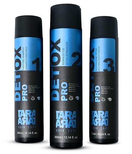 TARA HAIR CARE Detox Pro Treatment Set: Purifying Shampoo, Repair Conditioner, and Neutralizing - Sulfate Free, Color Safe Hair Shampoo Beauty & Personal Care Tara Hair Care