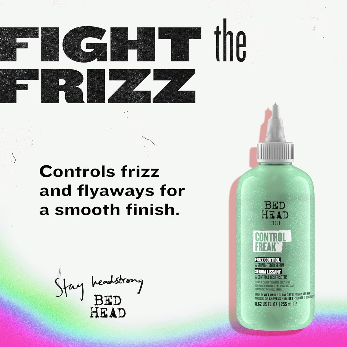 TIGI Hair Serum For Curly or Frizzy Hair Control Freak Hair Care and Straightener 8.62 fl oz