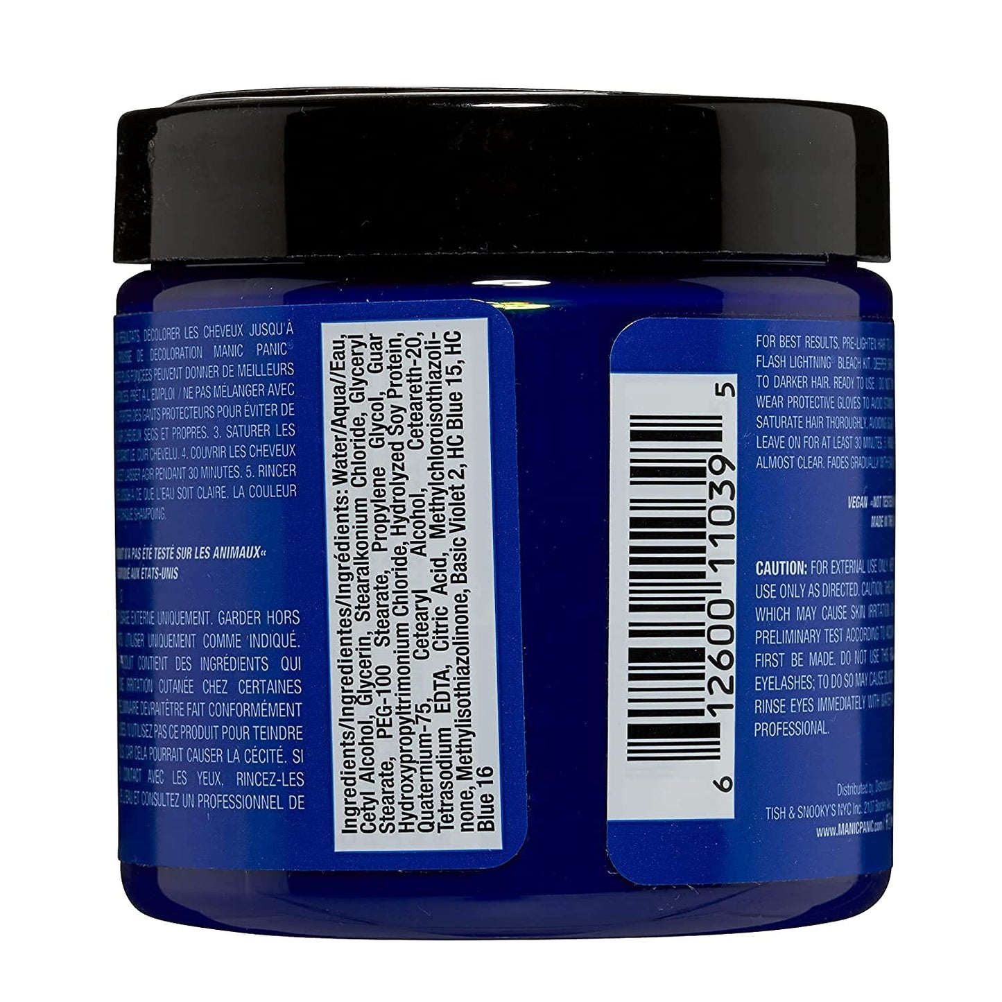 MANIC PANIC Classic Rockabilly Blue Semi Permanent Hair Color - True Neutral Blue Hair Dye for Women & Men That Lasts 4-6 Weeks - Vegan, Ammonia Beauty & Personal Care MANIC PANIC