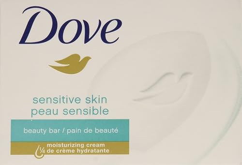 Dove Sensitive Skin Bath Bars Unscented - 6 CT Beauty & Personal Care Dove