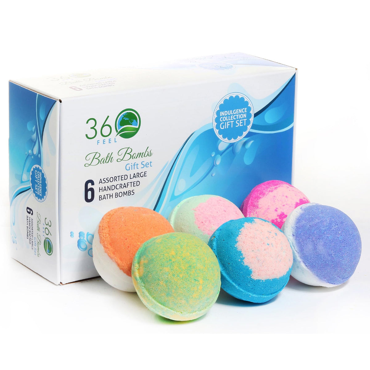 360Feel Bath Bombs Gift Set - Handcrafted Moisturizing Bath Bombs for Women Infused with Essential Oils - an Ideal Gift for Any Occasion… Beauty & Personal Care 360Feel