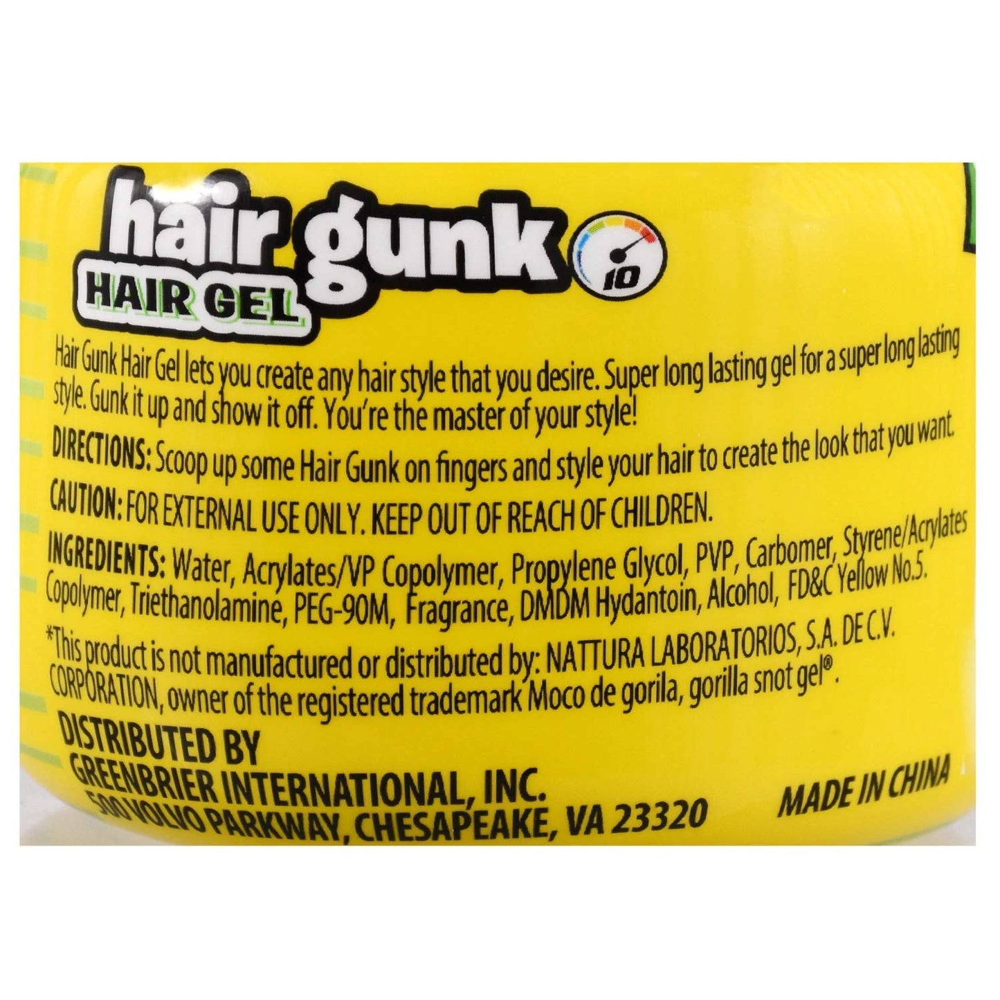 Hair Gunk Hair Gel, 6 oz. Tub Beauty & Personal Care Hair Gunk