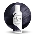 Adore Semi Permanent Hair Color - Vegan and Cruelty-Free Hair Dye - 4 Fl Oz - (125 Purple Black, 4 Fl Oz (Pack of 1)) Beauty & Personal Care Adore