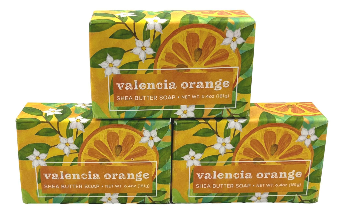 Greenwich Bay Trading Company Valencia Orange Shea Butter Soap, 6.4 oz Bars, Set of 3 Beauty & Personal Care Greenwich Bay
