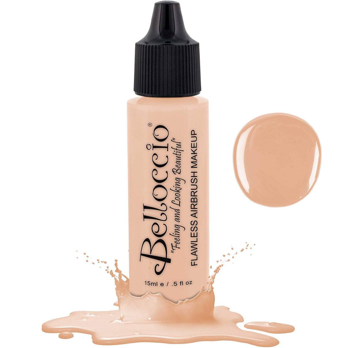 Belloccio's Professional Cosmetic Airbrush Makeup Foundation 1/2oz Bottle: Blanc- Light with Yellow Undertones Beauty & Personal Care Belloccio