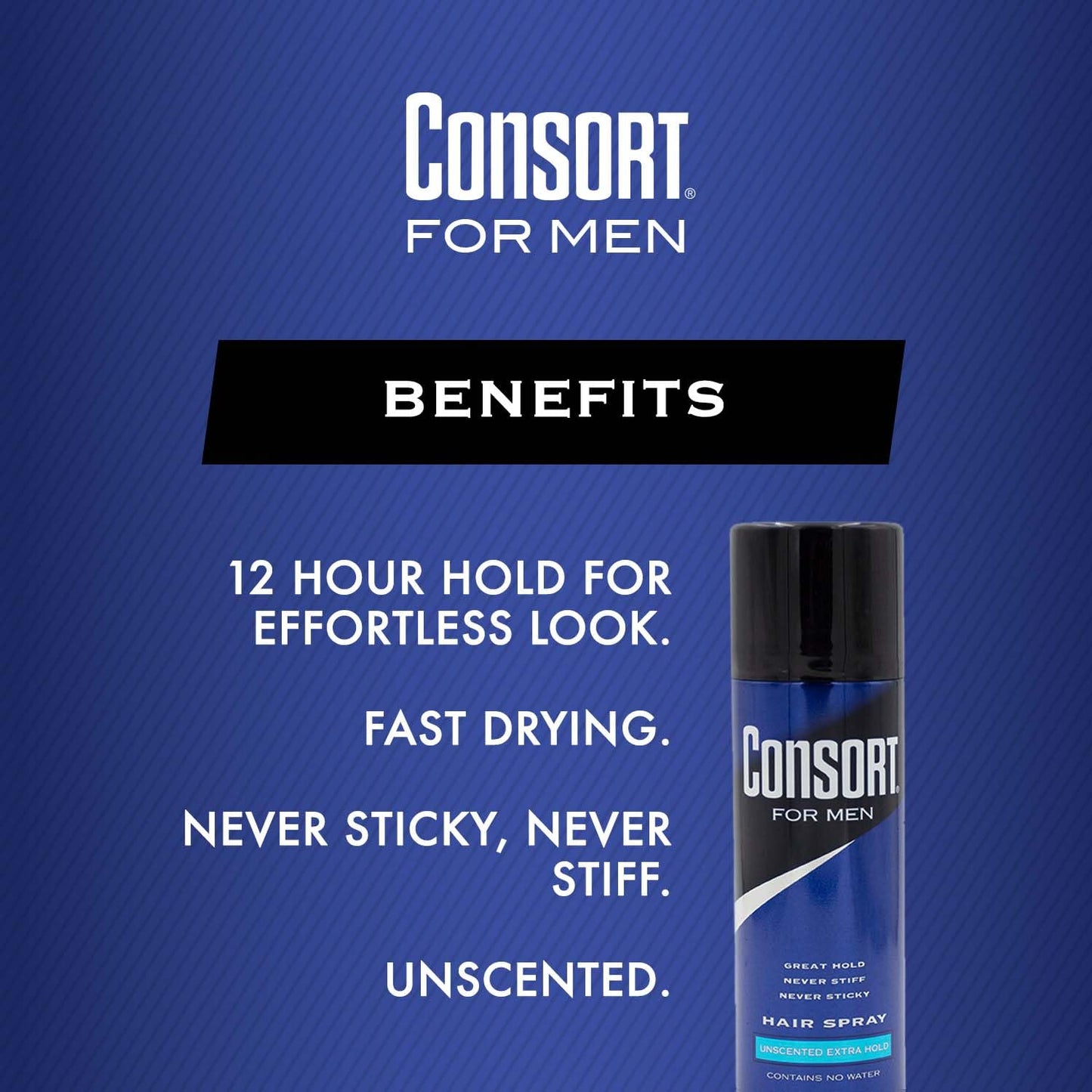 Consort Extra Hold Hair Spray (3 Pack), Unscented, 11 oz Beauty and Personal Care Consort
