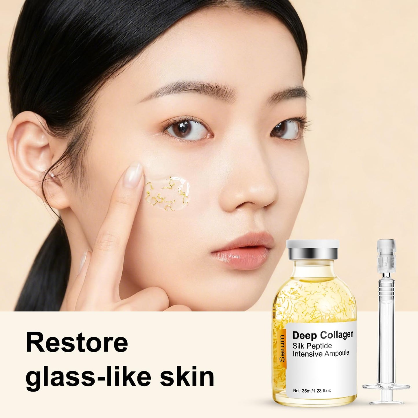 Silk peptide serum for face Deep Collagen Silk Peptide Intensive Lifting Serum ampoule?korean skin care Anti Aging Serum for Face Tightening Beauty & Personal Care Bright Elf