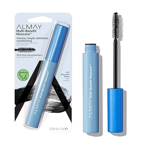 Almay Mascara, Volume, Length, Definition & Conditioning, Multi-Benefit Eye Makeup, Hypoallergenic and Fragrance-Free, 501 Blackest Black Beauty & Personal Care Almay