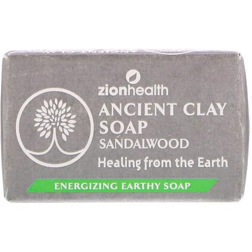 Ancient Clay Soap Sandalwood Zion Health 6 oz Bar Soap Beauty & Personal Care Adama Minerals