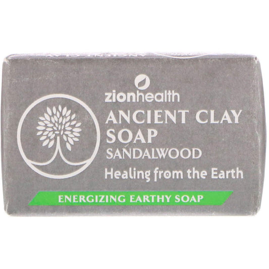 Ancient Clay Soap Sandalwood Zion Health 6 oz Bar Soap Beauty & Personal Care Adama Minerals