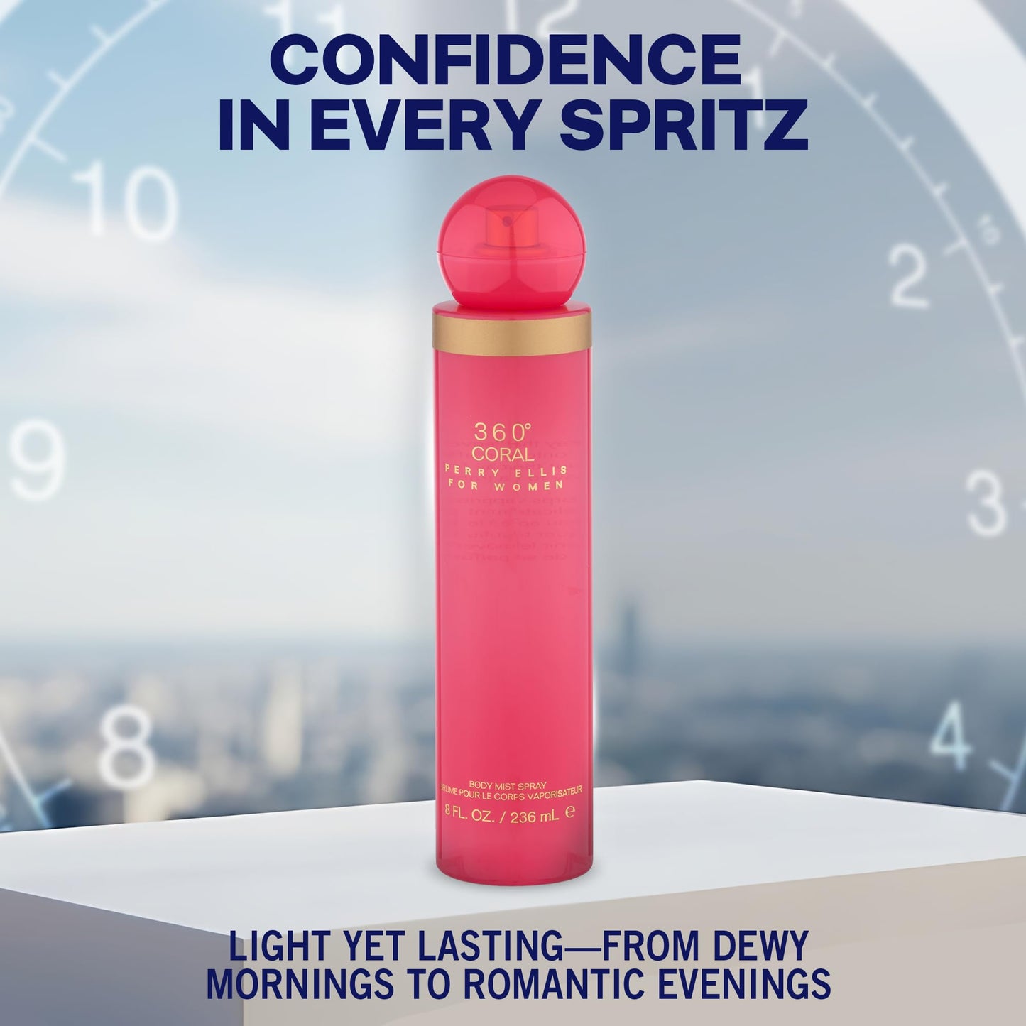 Perry Ellis 360° Coral Body Mist Spray for Women - Perfume for Women, Floral & Fruity Fragrance, EDT, Designer Scent for Her, Long Lasting - 8 fl oz Beauty & Personal Care Perry Ellis