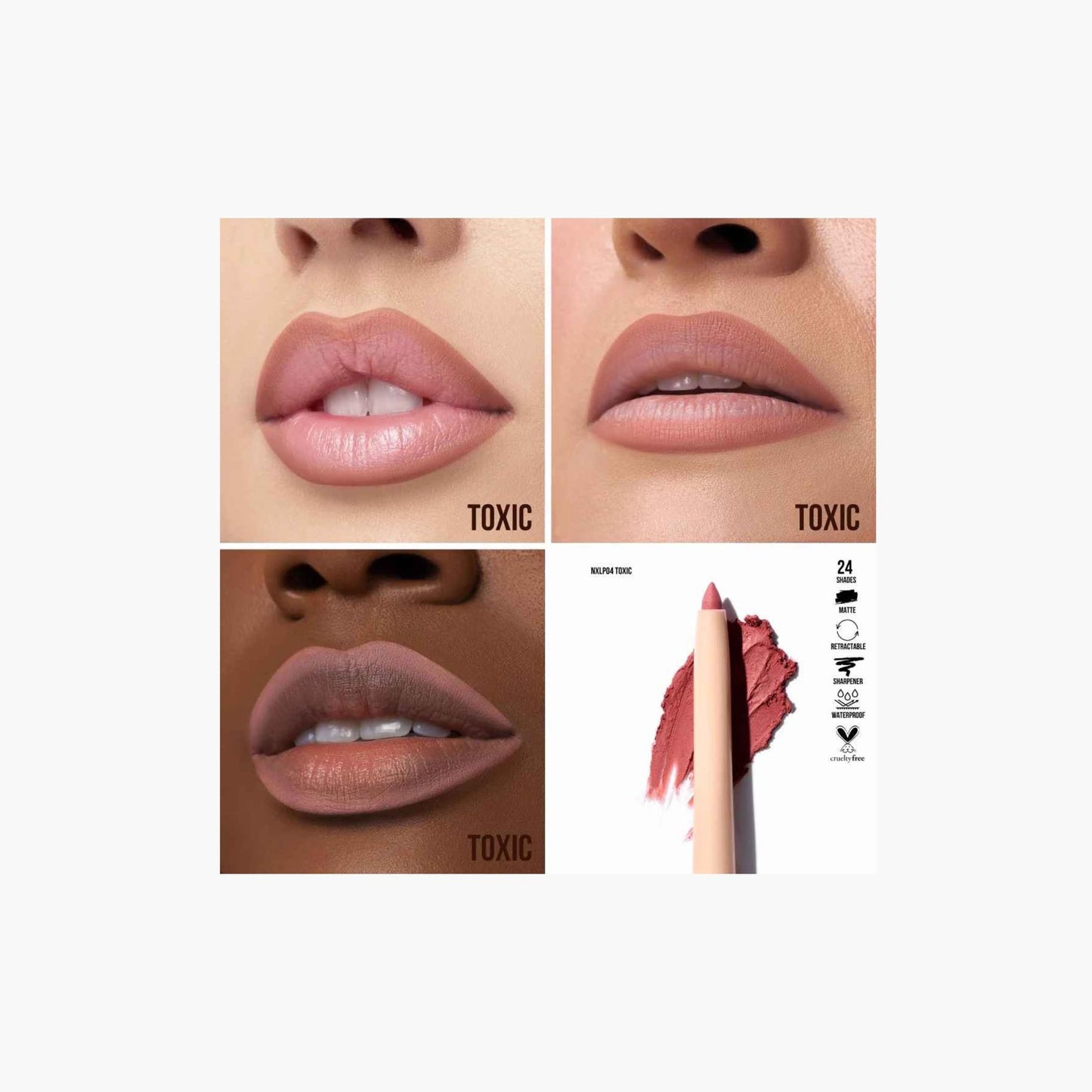 beauty creation Retractable nude x lipliners (weekend fling lipliner), 1 Count (Pack of 1) Beauty & Personal Care Beauty Creations