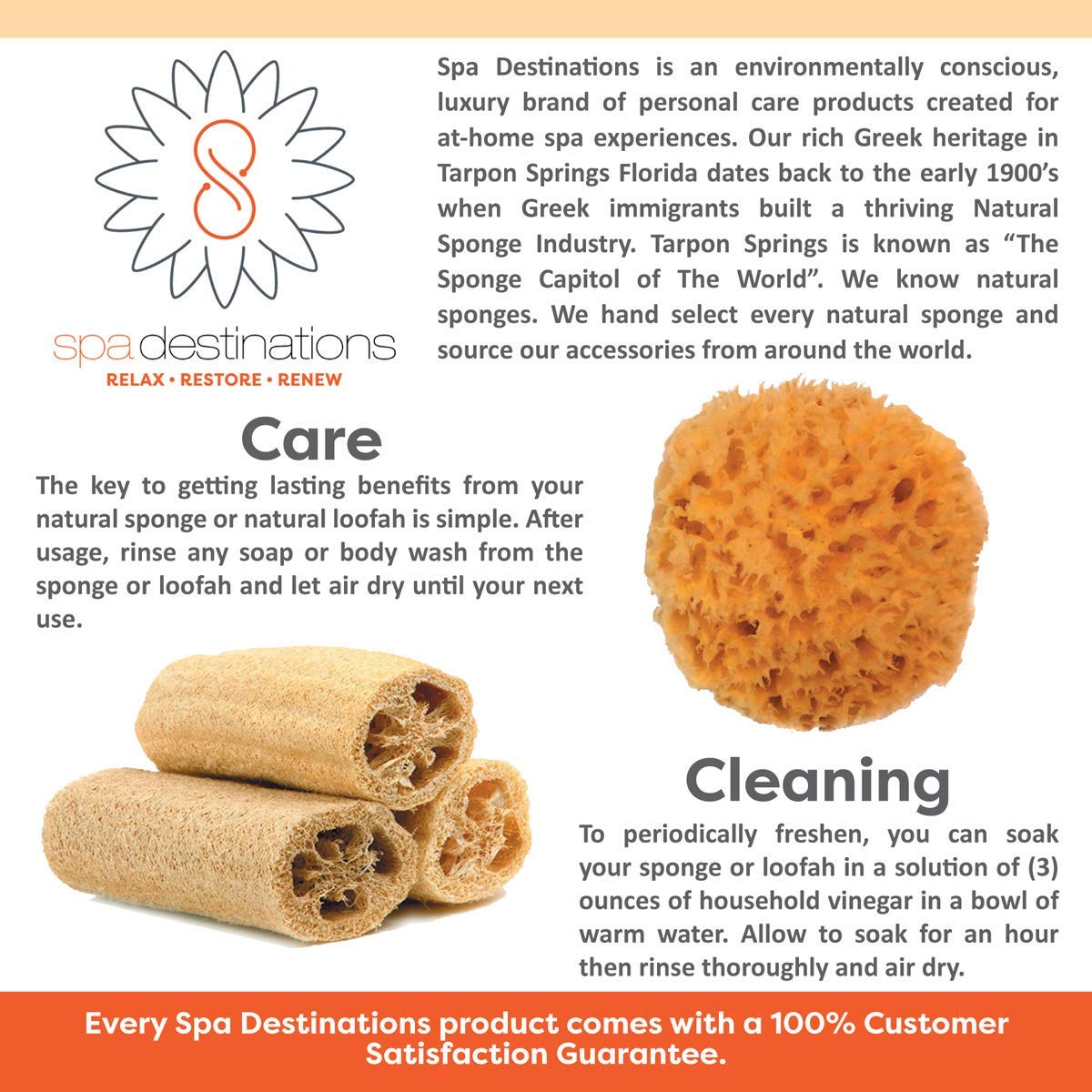 Natural Sea Sponge Small 4-5" by Spa Destinations®Creating The Perfect Bath and Shower Experience Amazing Natural Renewable Resource! Beauty and Personal Care Spa Destinations