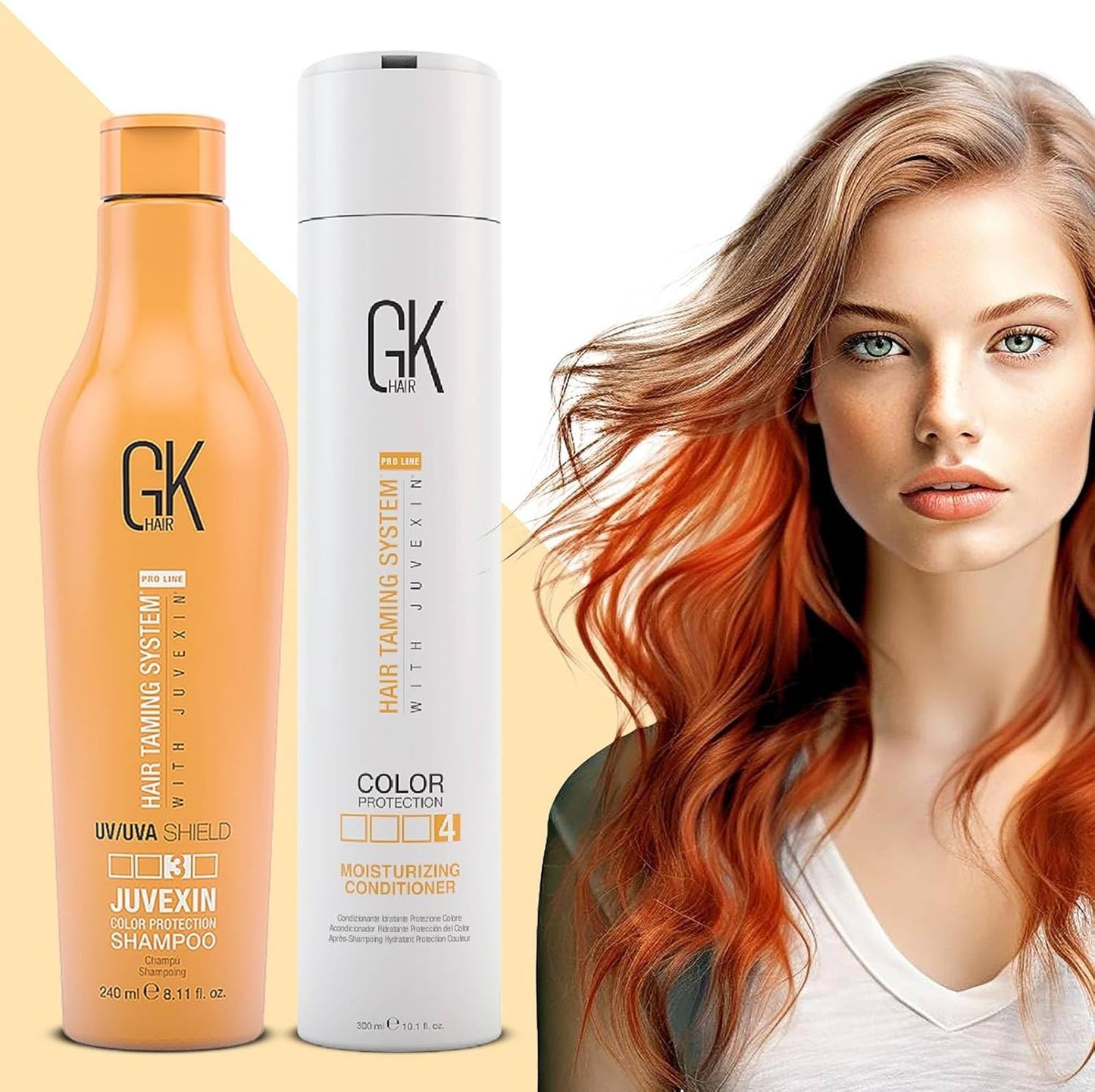 GK HAIR Color Shield Shampoo and Moisturizing Conditioner Kit with no Paraben and Sulfate for Environmentally Stressed Heat Damaged and Color Treated Beauty & Personal Care GK HAIR