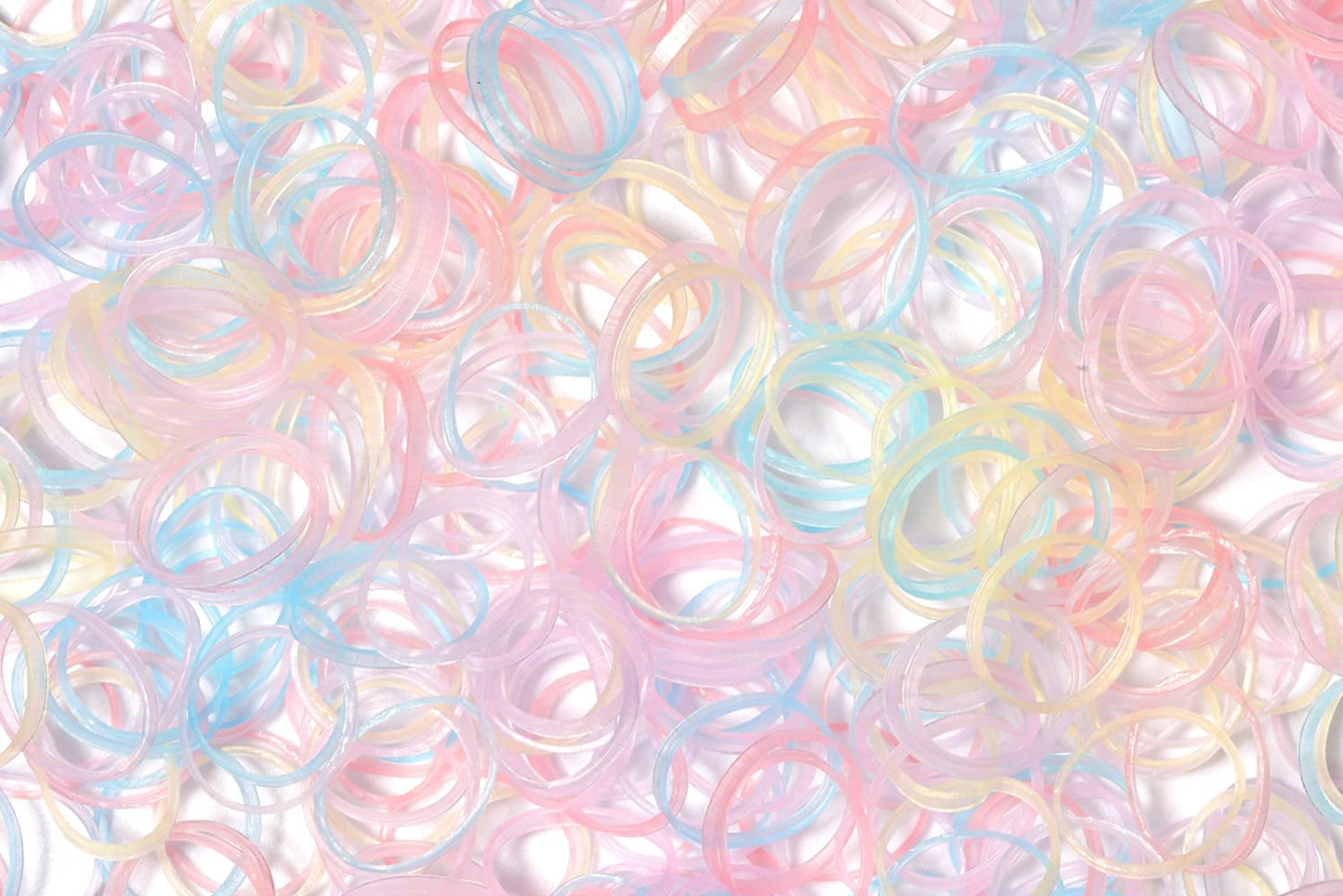 Youxuan Mini Hair Elastics for Girls Transparent Rubber Bands, 1000 PCS, Multi Color Beauty & Personal Care YOUXUAN