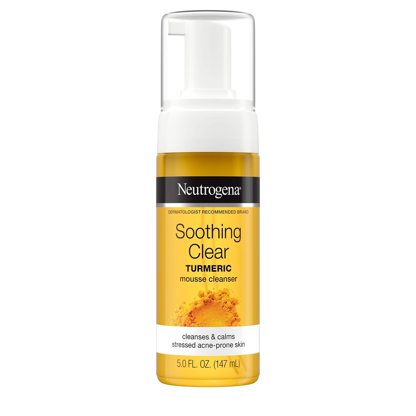 Neutrogena Soothing Clear Calming Mousse Facial Cleanser with Soothing & Calming Turmeric, Gentle Face Wash for Acne-Prone Skin, Paraben-Free Beauty & Personal Care Neutrogena