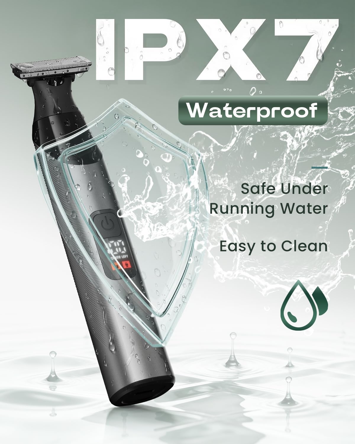 Beard Trimmer for Men, Dual-Sided Blade, Magnetic Detachable Heads, IPX7 Waterproof, LED Display, Gifts for Father's Day Beauty and Personal Care Prettywill