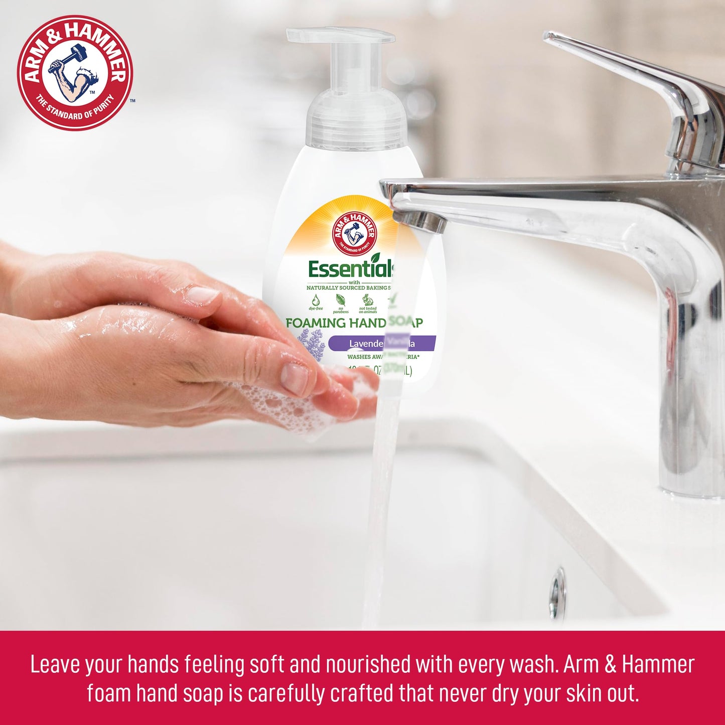 Arm & Hammer Foaming Hand Soap for Skin Cleaning - Cleanser with Lavender Vanilla Scent - Hand Soap Pump with Aloe Vera & Different Ingredients 12.5 Beauty & Personal Care Arm & Hammer