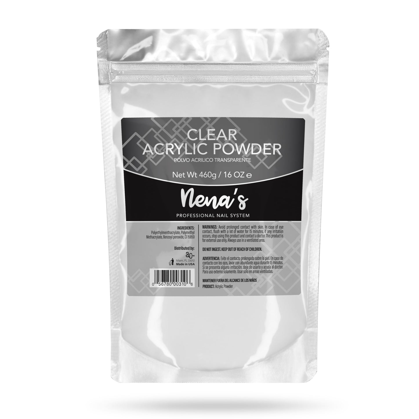 Nena's Superior Sculpting Powder Professional Acrylic Nail System Clear Blush Pink Medium Pink 16 oz 460 g (Clear) Beauty & Personal Care Nena's