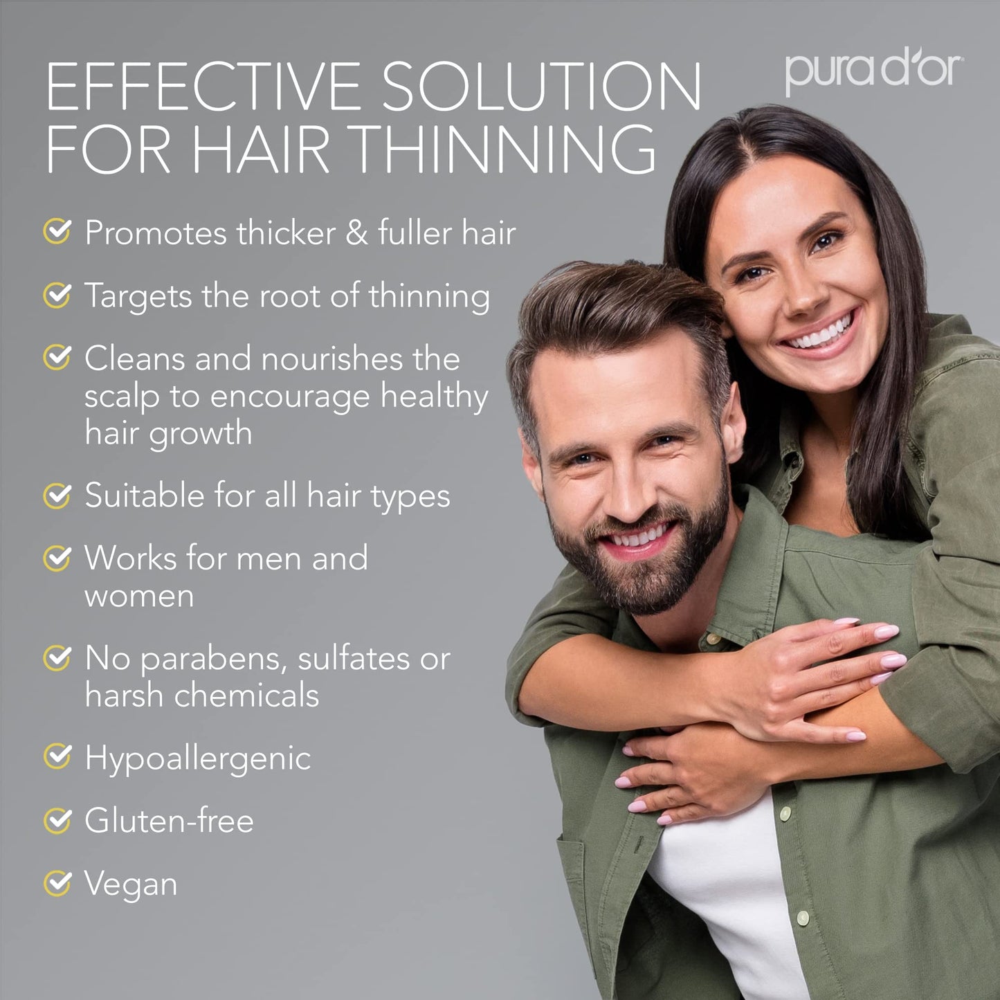 PURA D'OR Advanced Therapy Biotin Shampoo & Conditioner Hair Care Set For Hair Thinning, CLINICALLY TESTED Effective Results, Herbal Hair Thickening Beauty & Personal Care PURA D'OR
