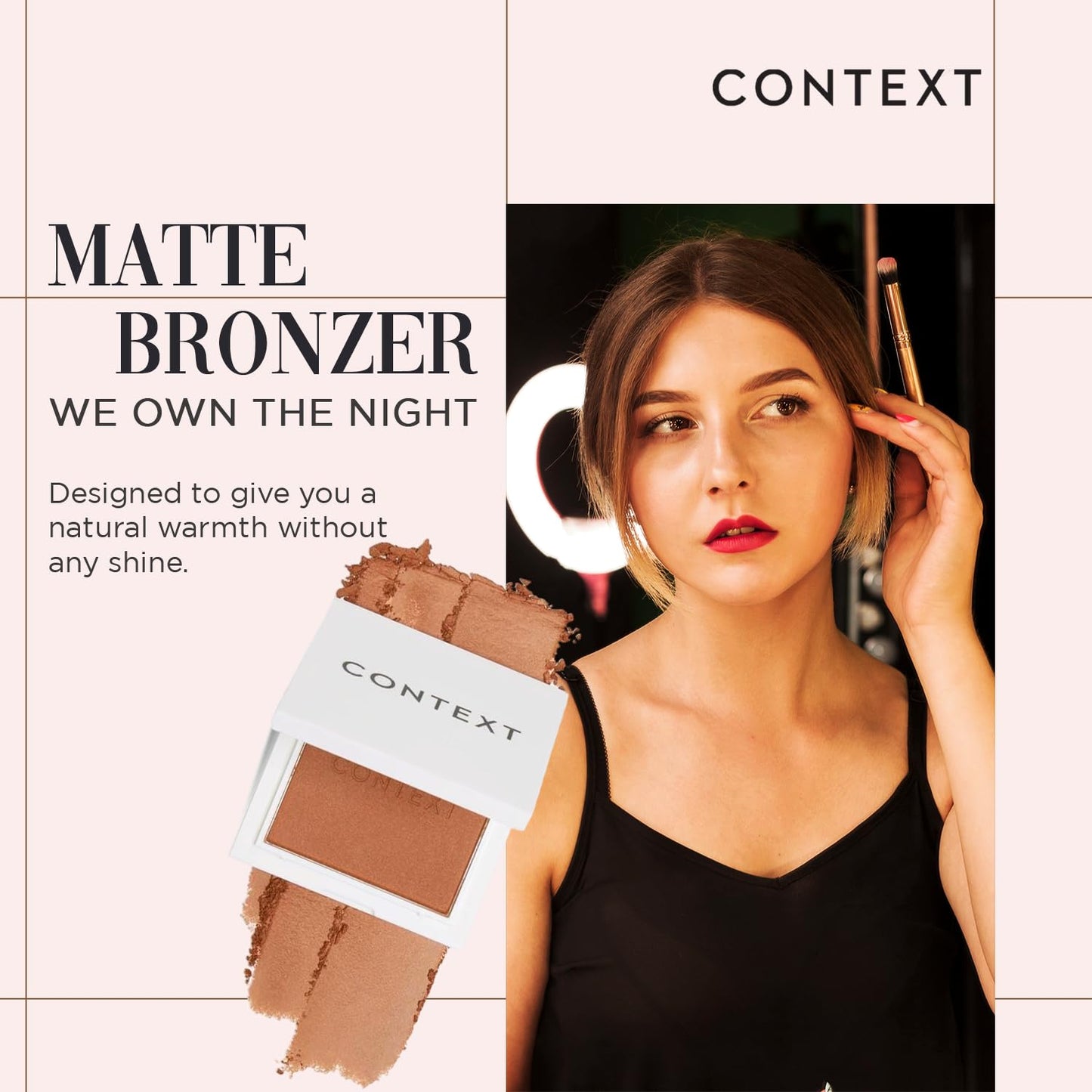 Context Skin Matte Bronzer Powder for Face - Vegan & Cruelty-Free Makeup Long-Lasting Buildable Coverage, Smooth Matte Sun-Kissed Finish - Lightweight Beauty & Personal Care CONTEXT SKIN