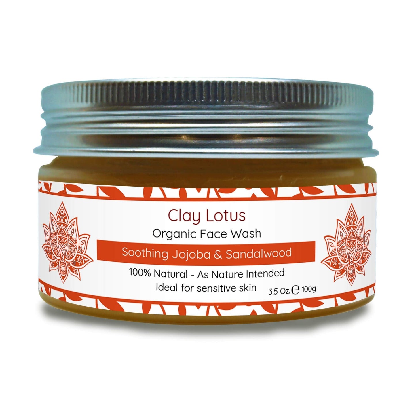 Clay Lotus Organic Face Wash – Gentle Cleanser with Jojoba & Sandalwood, 100% Natural, Hydrating & Brightening, Vegan Formula for Sensitive Skin Beauty & Personal Care Clay Lotus
