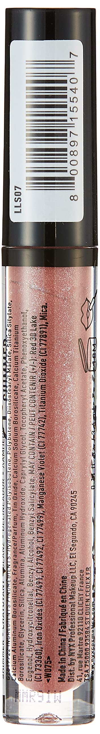 NYX PROFESSIONAL MAKEUP Lip Lingerie Shimmer, Lip Gloss - Honeymoon, Mauve Pink Beauty & Personal Care NYX PROFESSIONAL MAKEUP