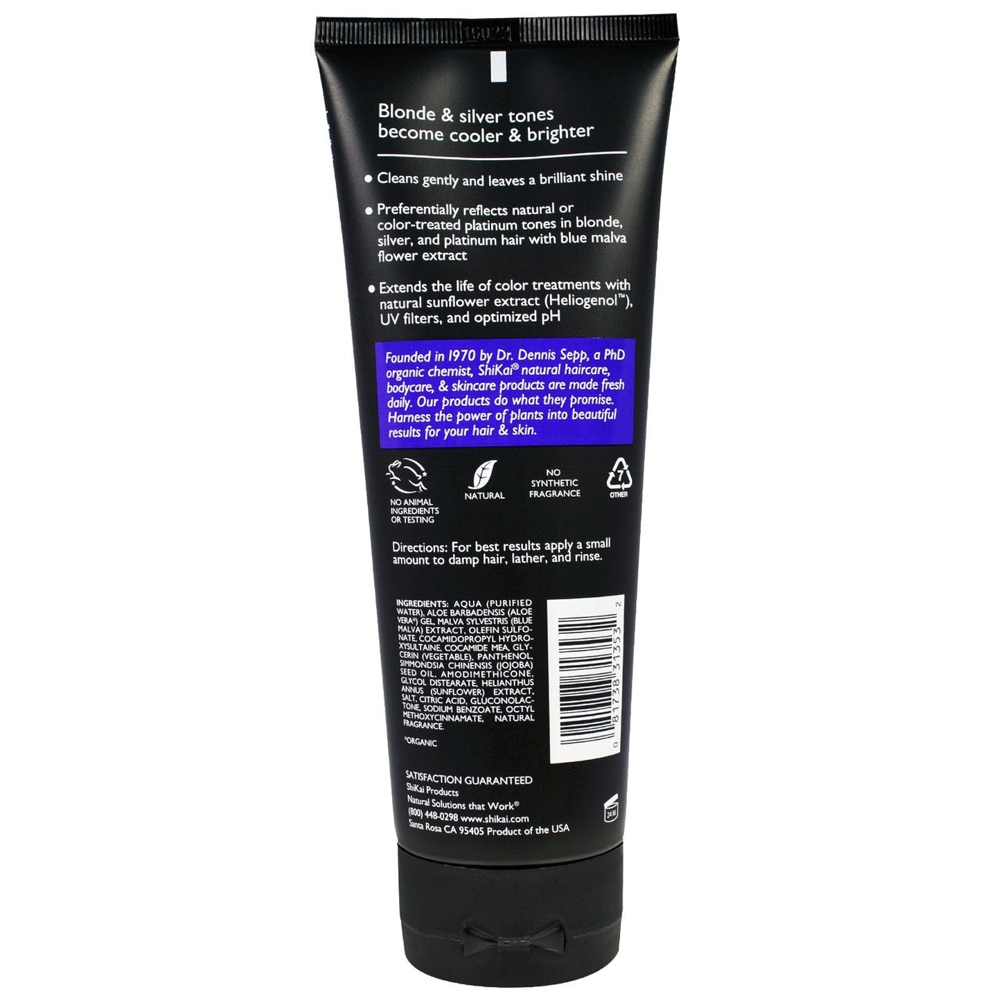 Shikai Color Reflect Platinum Shampoo and Shikai Color Reflect Daily Moisture Conditioner Bundle With Blue Malva, Avocado Oil, Panthenol (Provitamin Beauty & Personal Care ShiKai