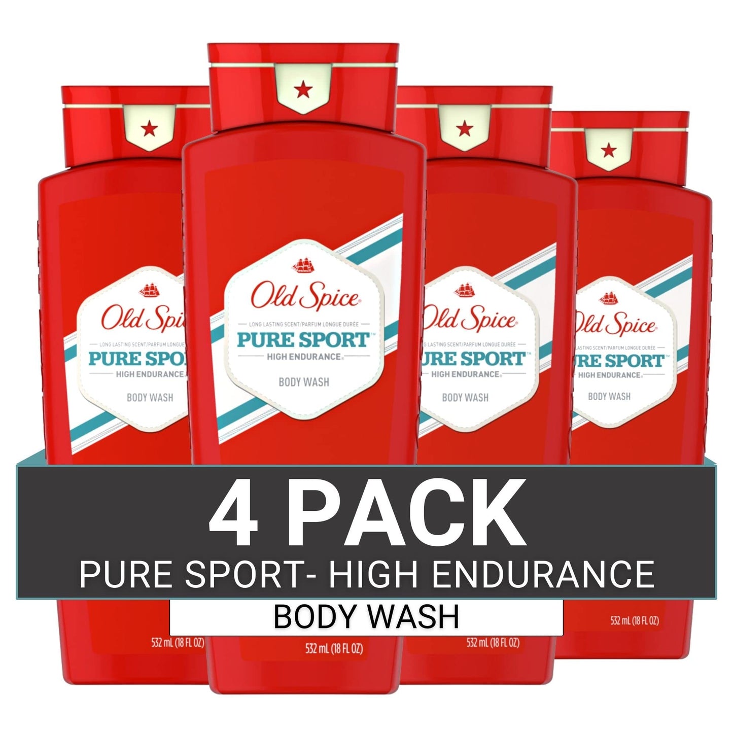 Old Spice High Endurance Body Wash for Men, Pure Sport Scent, 18 FL OZ (532 mL) Beauty & Personal Care Old Spice