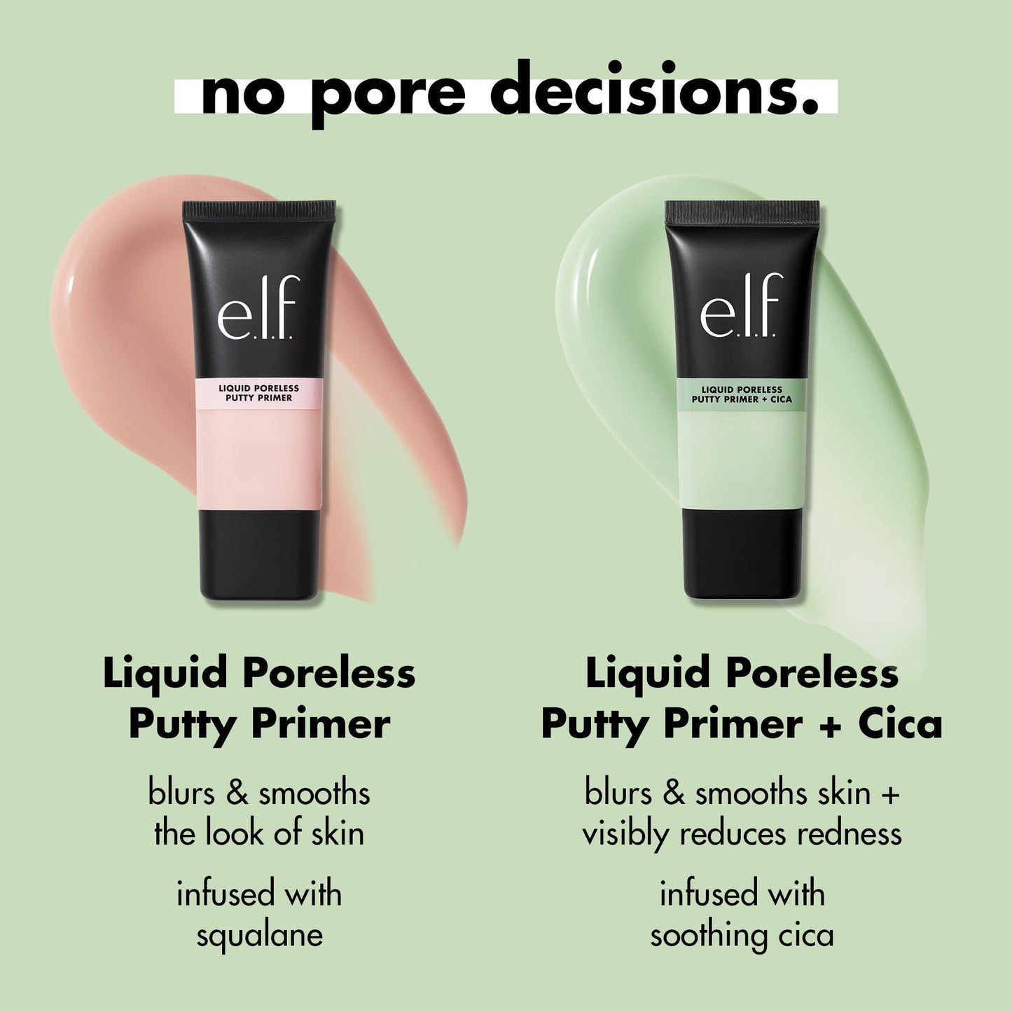 e.l.f. Liquid Poreless Putty Primer + Cica, Face Primer For Gripping Makeup, Visibly Reducing Redness & Soothing Skin, Vegan Beauty & Personal Care e.l.f.