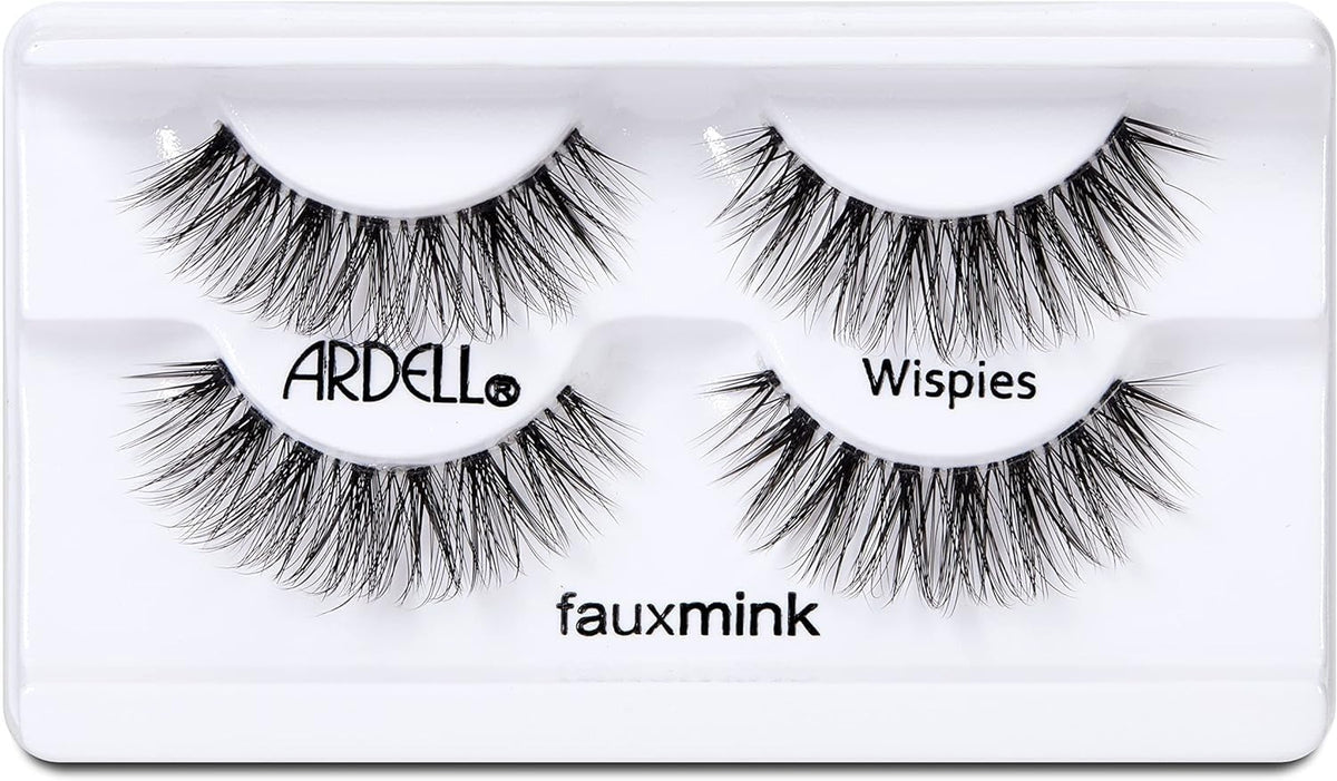 Ardell Faux Mink Wispies False Eyelashes, Light Volume, Short Length, Vegan Friendly, 2 Pairs (Pack of 1) Beauty & Personal Care Ardell