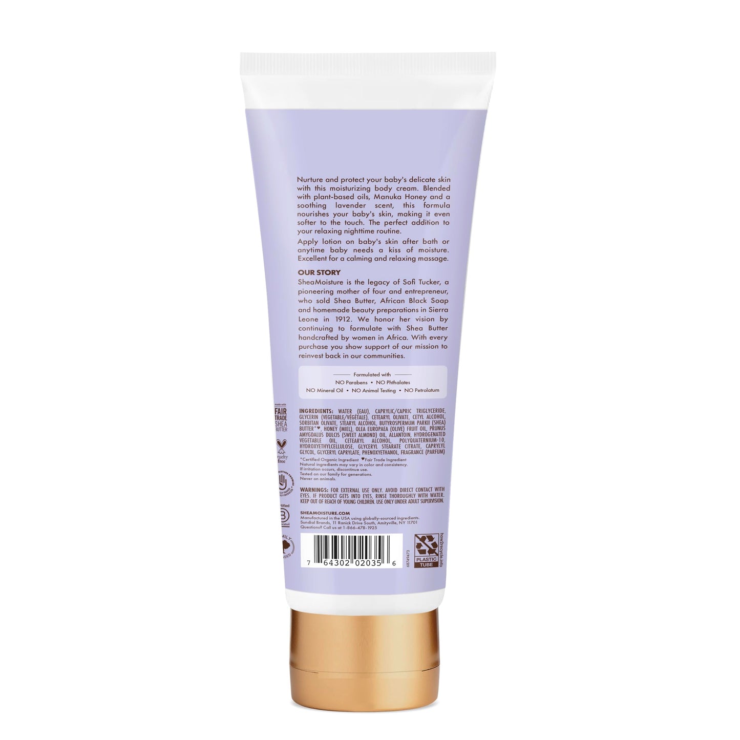 SheaMoisture Baby Moisturizer Manuka Honey & Lavender for Delicate Hair and Skin Nighttime Hair and Skin Care Regimen 8 oz Beauty & Personal Care Shea Moisture