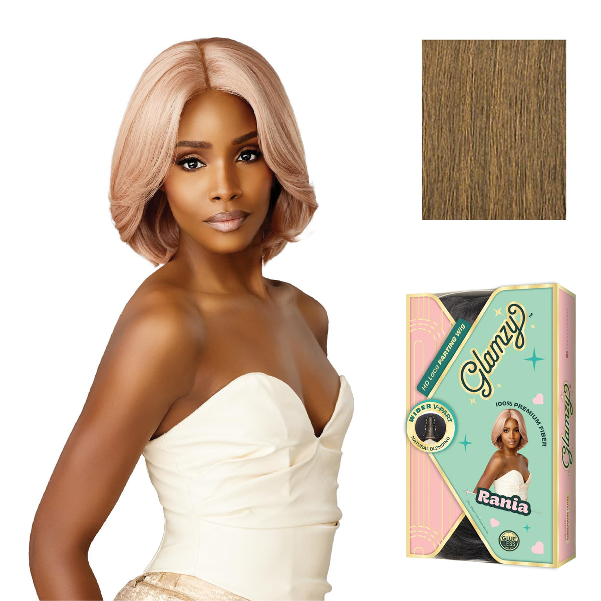 Sensationnel Glamzy Lace Part Wig-Rania, MOCHABROWN
