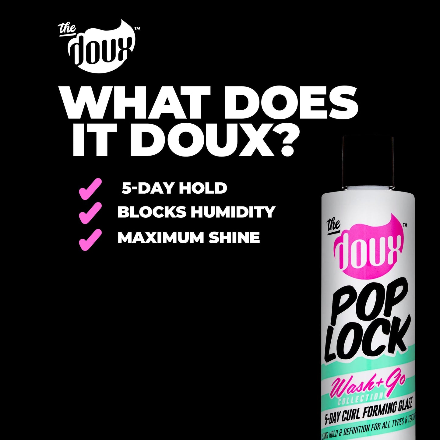 The Doux POP LOCK 5-Day Forming Glaze - Curl Enhancing Hair Products - Contains Honey and Argan Oil - Curl Products for Hold, Shine, and Anti-Humidity Beauty & Personal Care The Doux