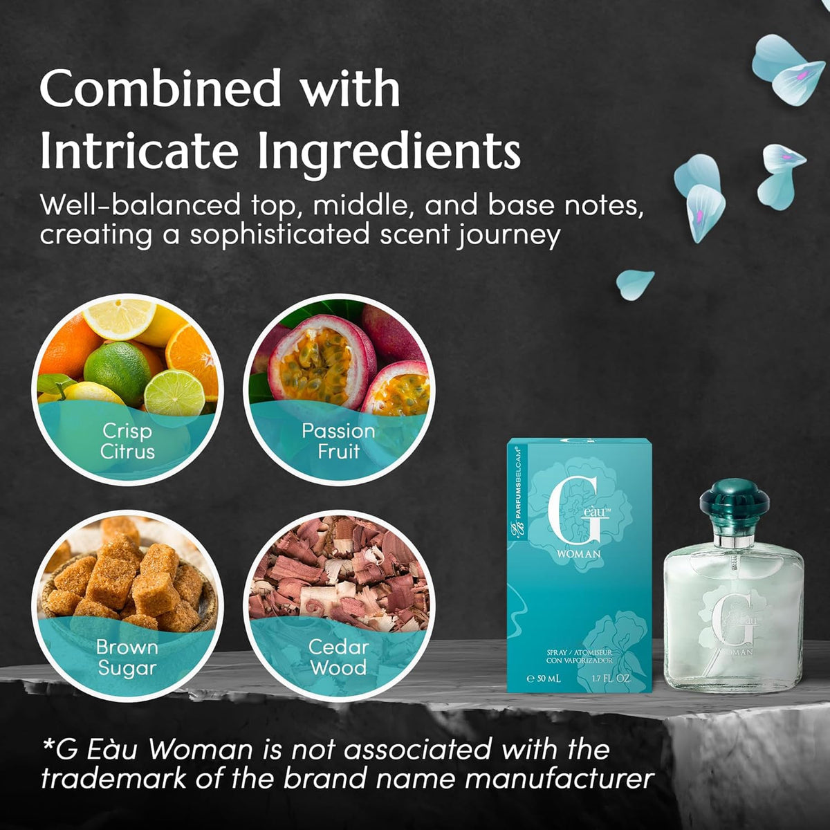 PB ParfumsBelcam G eàu Woman Eau De Parfum Spray for Women - 50 mL Affordable Long Lasting Perfume with Fresh Aquatic Fragrance & Chic Citrus Scent Beauty & Personal Care PB ParfumsBelcam