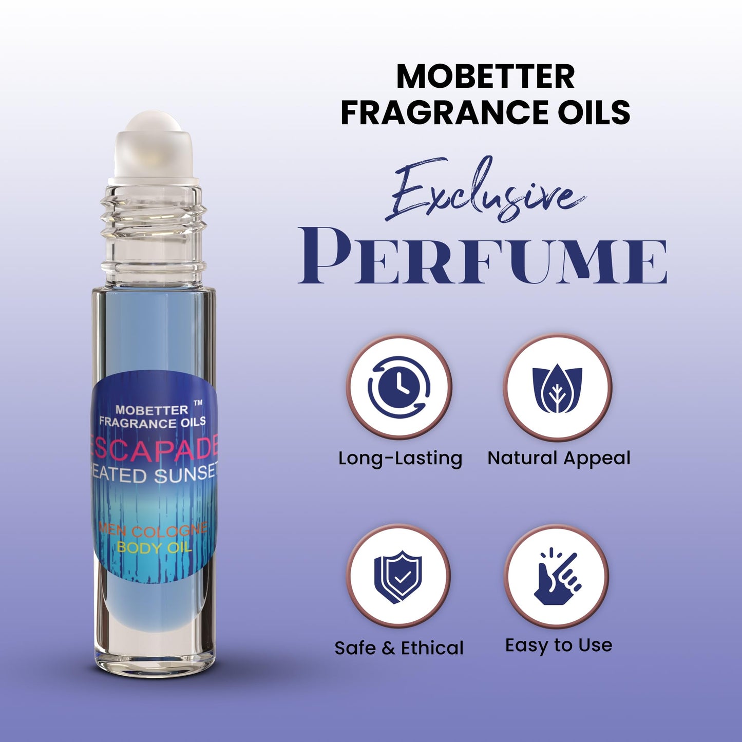 MOBETTER FRAGRANCE OILS Escapade Heated Sunset Men Cologne Body Oil 10ML Roller Ball Beauty & Personal Care MOBETTER FRAGRANCE OILS