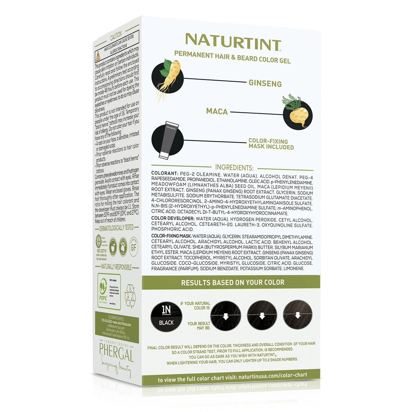 Naturtint Mens Permanent Hair Color for Hair Beard and Mustache (1N Black) Beauty & Personal Care Naturtint