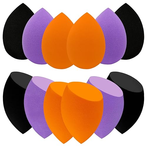 12 Pieces Professional Makeup Sponge Set,Latex Free Flawless Soft Setting Face Puffs,Multicolor Makeup Blending Sponge Cosmetic Applicator Beauty & Personal Care Scartink