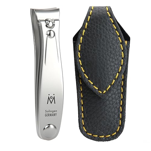GERMANIKURE Professional Large Nail Clipper (8 cm) - FINOX Surgical Stainless Steel Manicure and Pedicure Tools in Leather Case- Ethically Made Beauty & Personal Care GERmanikure