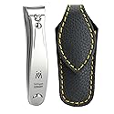 GERMANIKURE Professional Large Nail Clipper (8 cm) - FINOX Surgical Stainless Steel Manicure and Pedicure Tools in Leather Case- Ethically Made Beauty & Personal Care GERmanikure