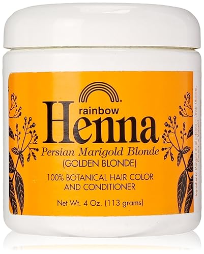 Rainbow Research Henna Hair Color and Conditioner, Persian Marigold Blonde/Golden Blonde, 4 Ounce Beauty & Personal Care Rainbow Research