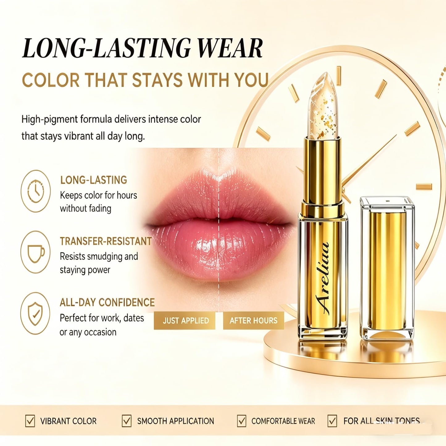 Areliaa Skin-Adaptive Lipstick for Older Women, Ph Lipstick Color Changing Long Lasting, Transfer-Resistant & Nourishing Lip stick, Keeping Makeup in Beauty & Personal Care Areliaa