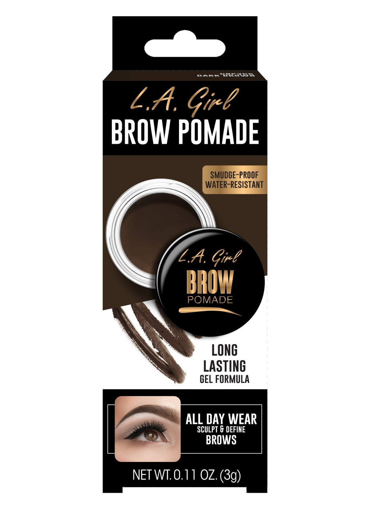 L.A. Girl Brow Pomade, Dark Brown GBP365 Beauty & Personal Care L.A. Girl