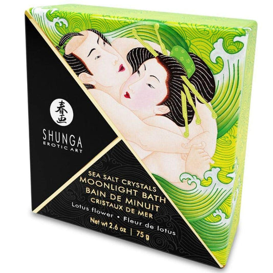Moonlight Sea Salt Bath Crystals 2.6/75g in Lotus Flower Beauty and Personal Care Shunga