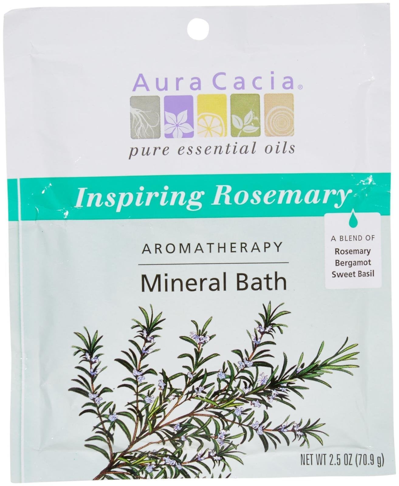 Aura Cacia Aromatherapy Mineral Bath, Inspiring Rosemary, 2.5 Ounce Packet (Pack of 3) Beauty & Personal Care Aura Cacia